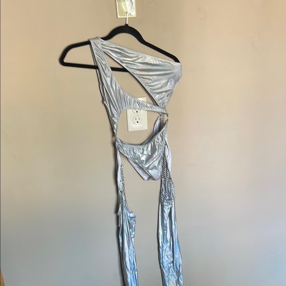 CLUB EXX Pants - Stylish Silver Pantsuit